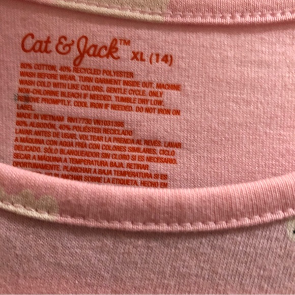 NWT Cat &Jack Girls Short sleeve Dress size XL 14 With Side Pockets - Picture 5 of 8